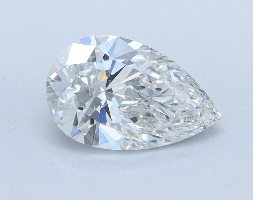 1.0 carat Pear lab grown diamond, E color, VVS2 clarity