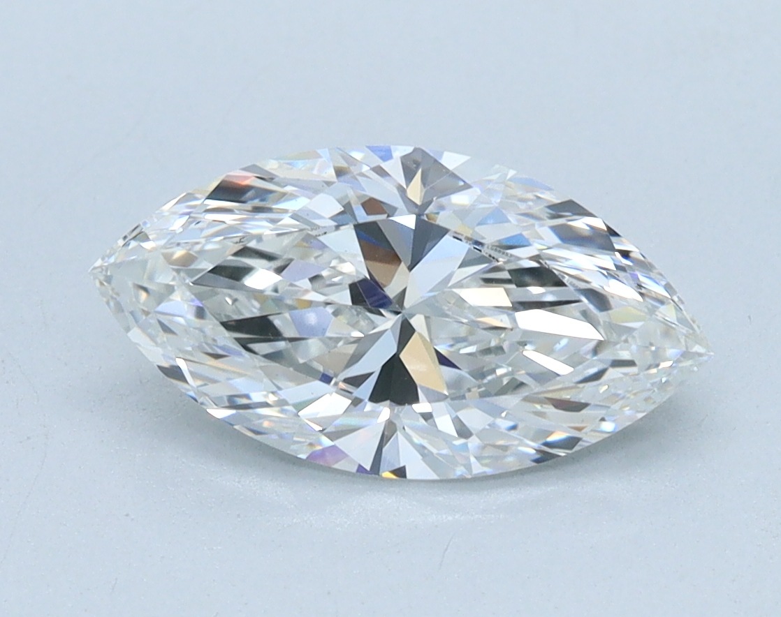 1.38 carat Marquise lab grown diamond, F color, VS1 clarity