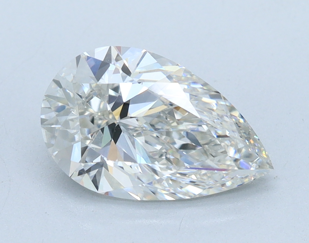 1.52 carat Pear lab grown diamond, G color, VVS2 clarity
