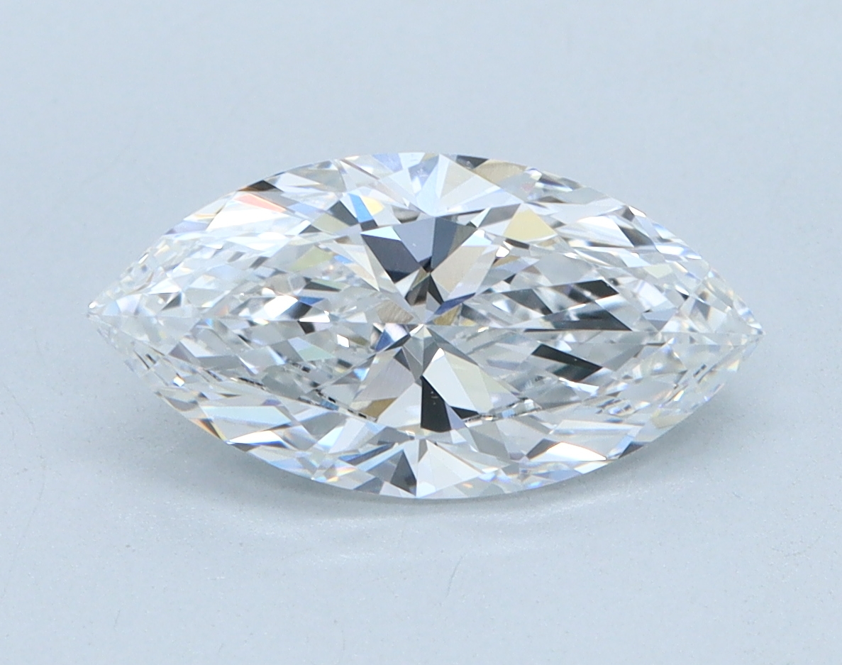 1.5 carat Marquise lab grown diamond, D color, VS1 clarity