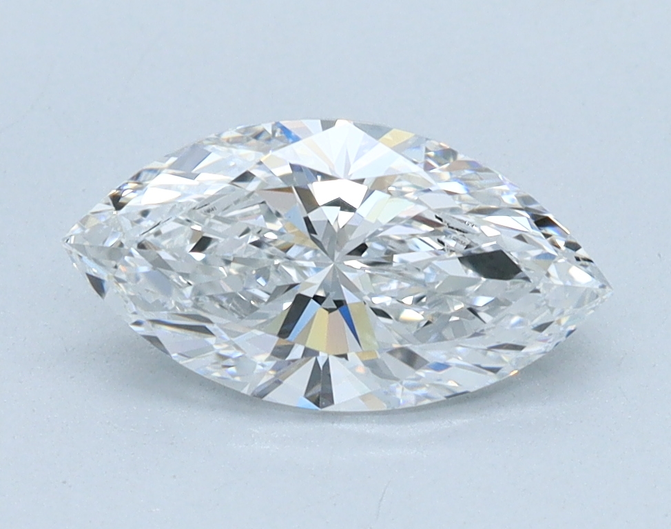 0.64 carat Marquise lab grown diamond, E color, VVS2 clarity
