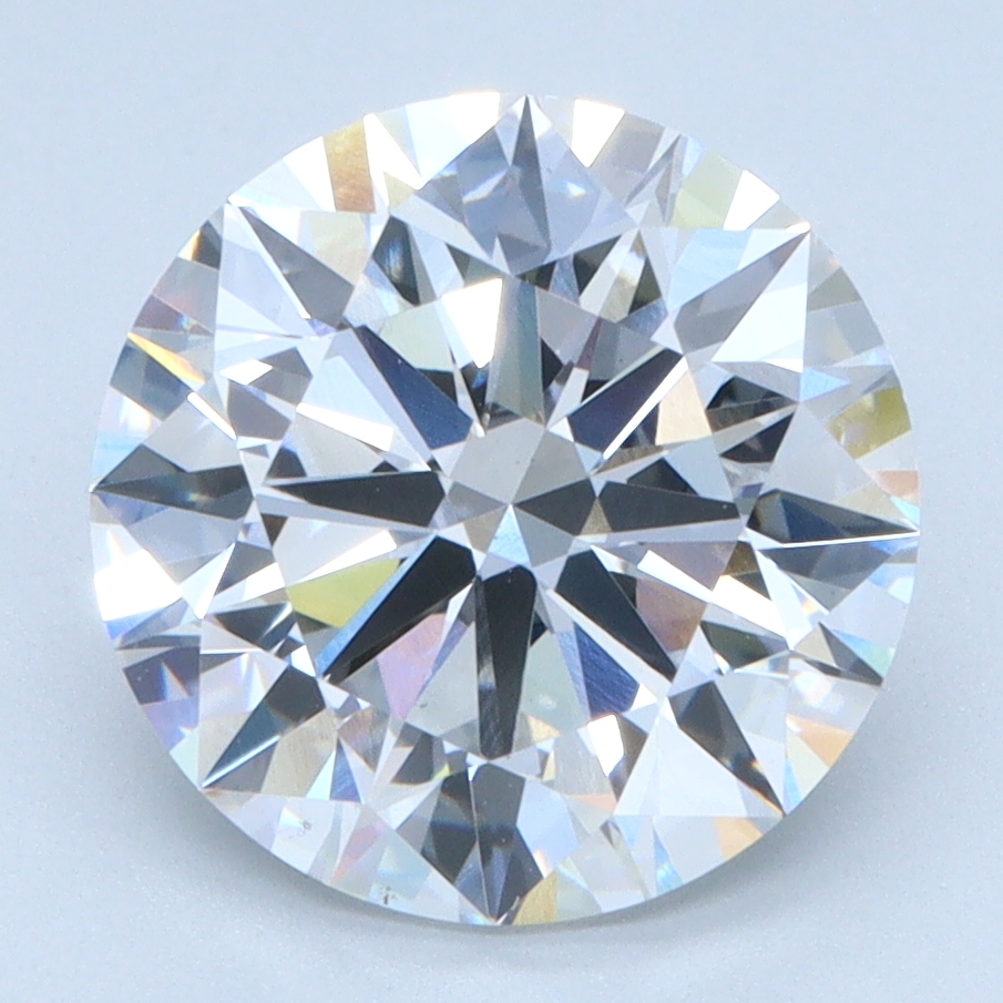 4.01 carat Round lab grown diamond, F color, VS1 clarity, Ideal cut