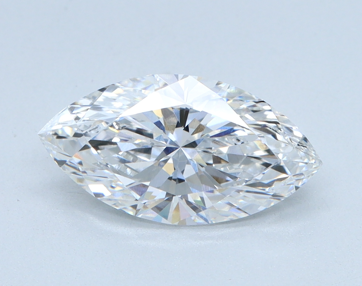 1.64 carat Marquise lab grown diamond, E color, VVS2 clarity