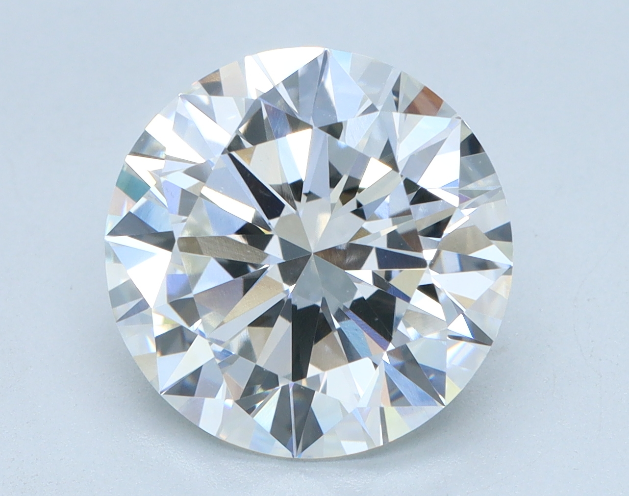 3.98 carat Round lab grown diamond, G color, VS1 clarity, Excellent cut