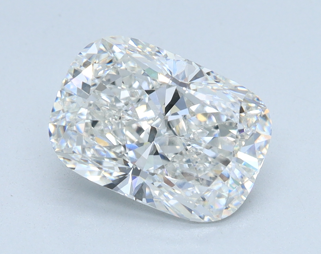 2.11 carat Cushion lab grown diamond, E color, VVS2 clarity