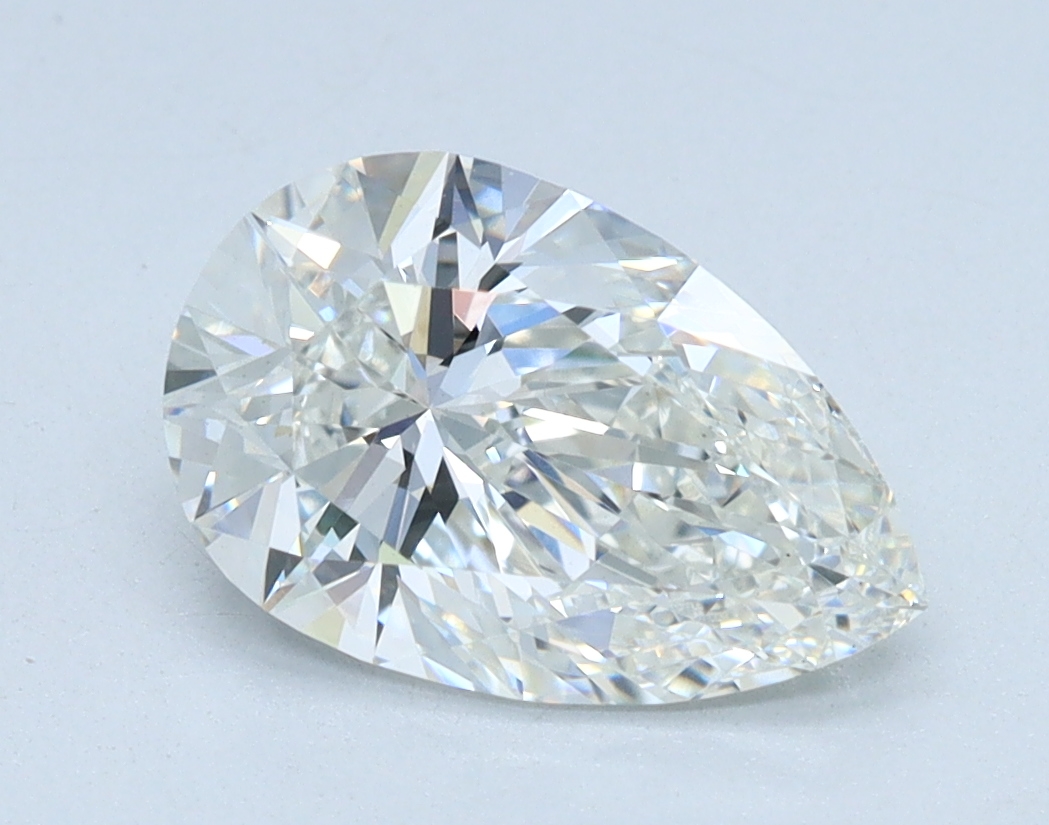 1.51 carat Pear lab grown diamond, G color, VS1 clarity