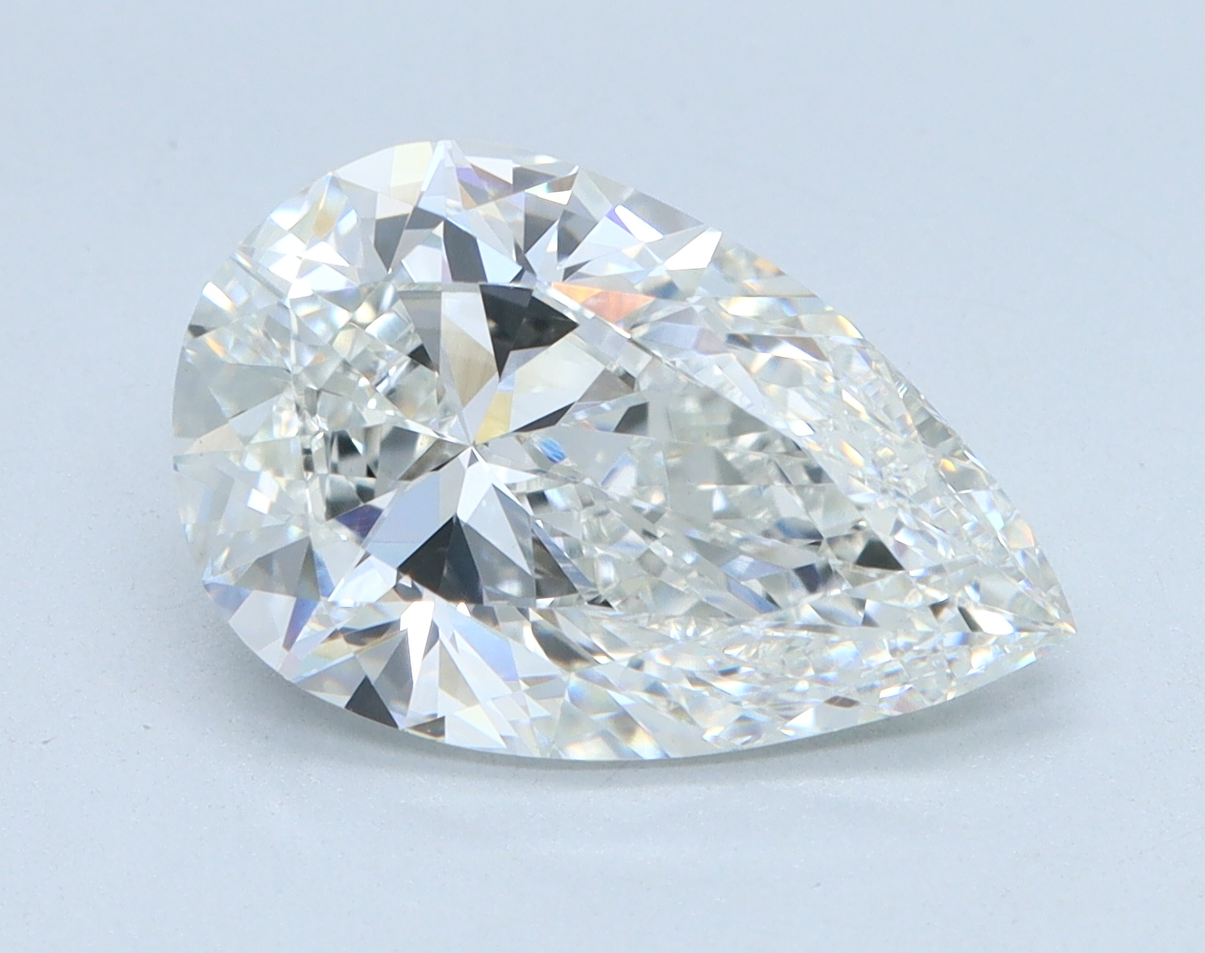 3.0 carat Pear lab grown diamond, G color, VVS2 clarity
