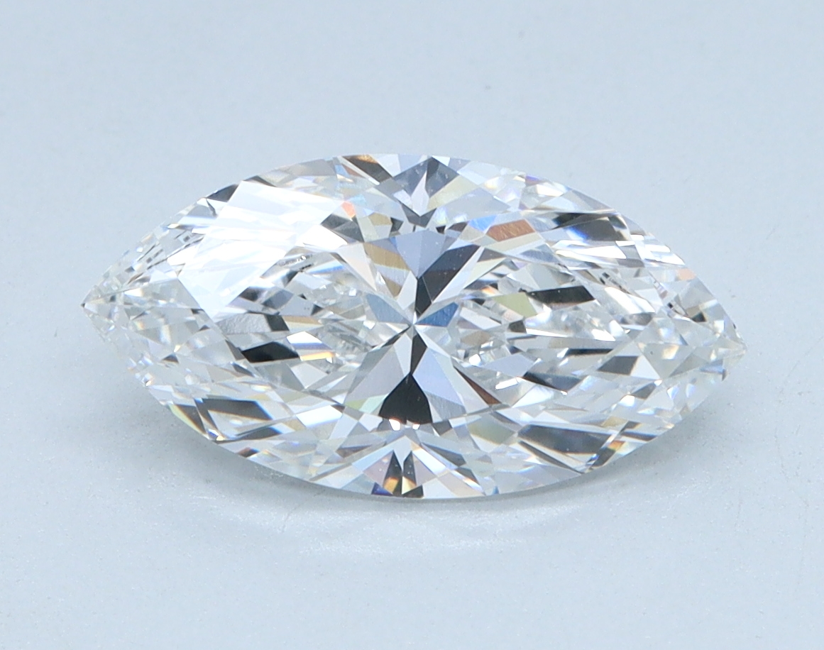 1.52 carat Marquise lab grown diamond, D color, VS1 clarity