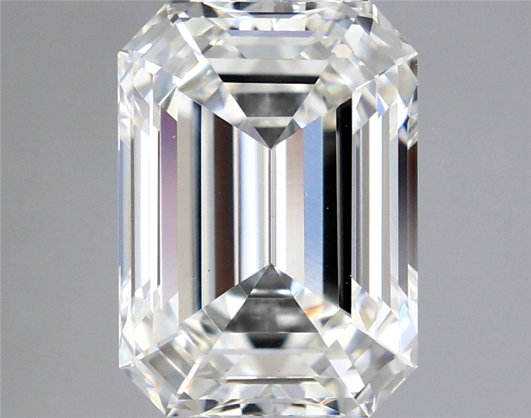 3.04 carat Emerald lab grown diamond, G color, VS1 clarity