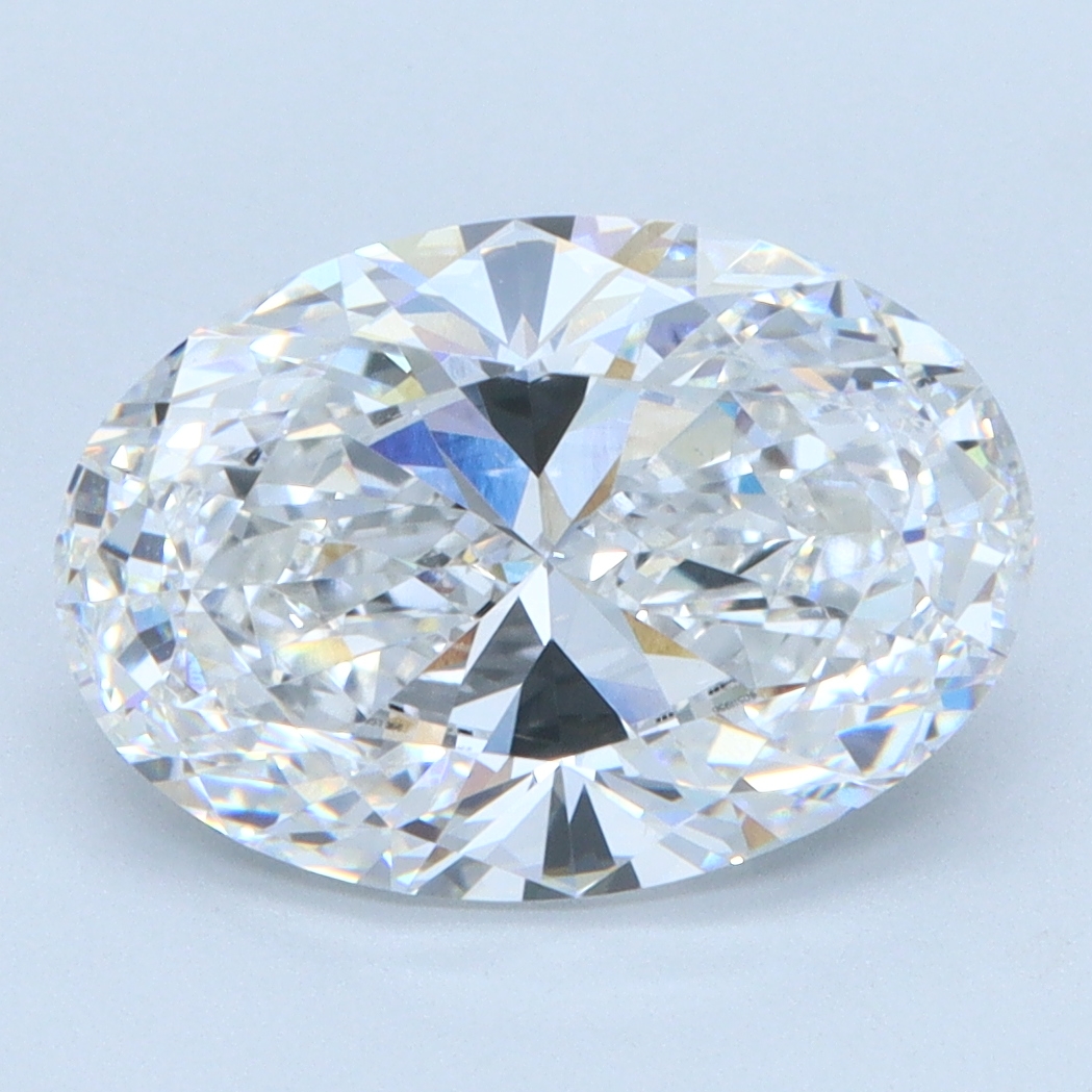 2.53 carat Oval lab grown diamond, F color, VVS2 clarity