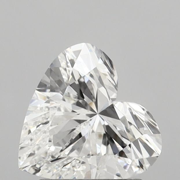 1.51 carat Heart lab grown diamond, E color, VVS2 clarity