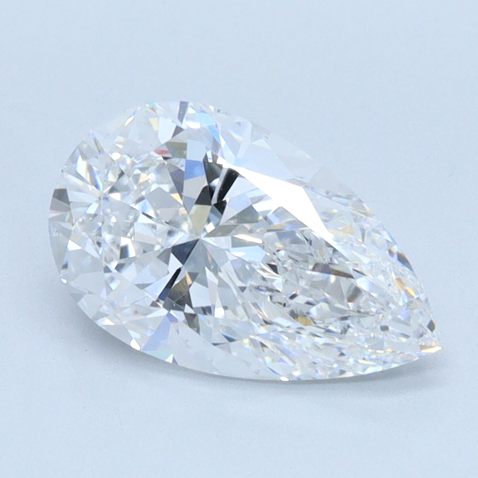 0.73 carat Pear lab grown diamond, E color, VVS2 clarity