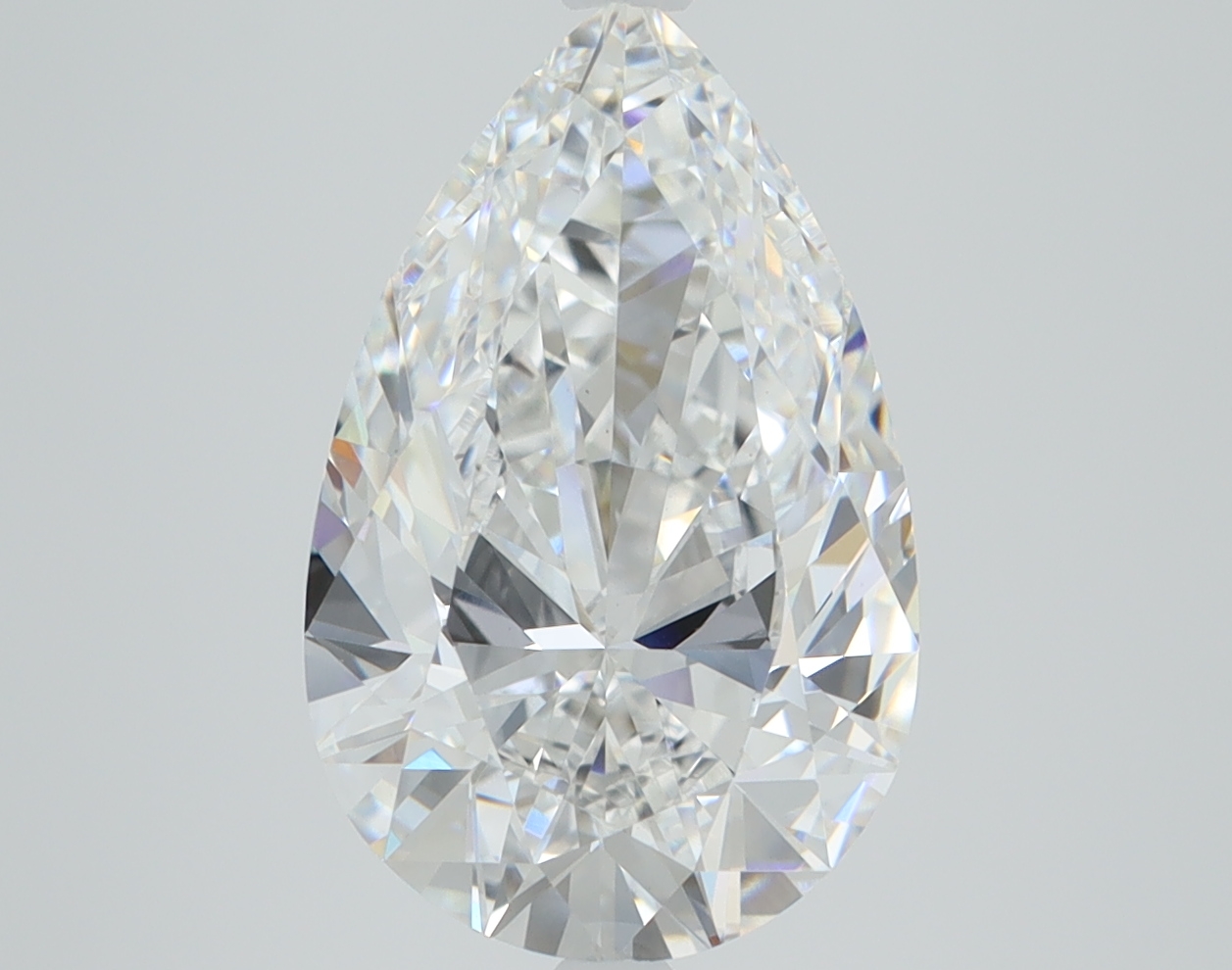 2.56 carat Pear lab grown diamond, E color, VVS2 clarity