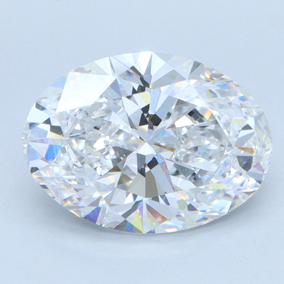 2.78 carat Oval lab grown diamond, D color, VVS2 clarity