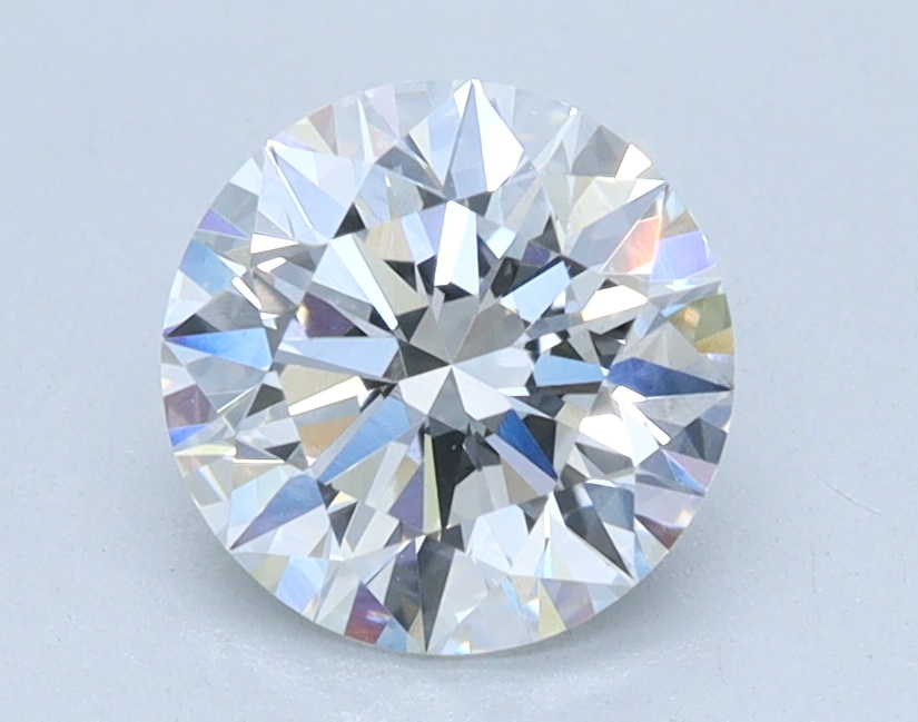 1.0 carat Round lab grown diamond, D color, VS2 clarity, Ideal cut