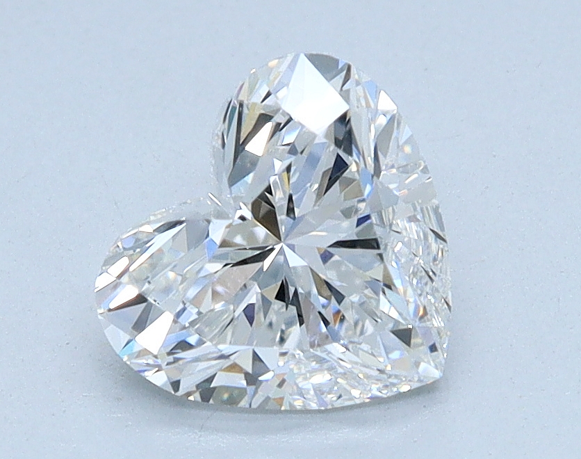0.96 carat Heart lab grown diamond, E color, VS1 clarity