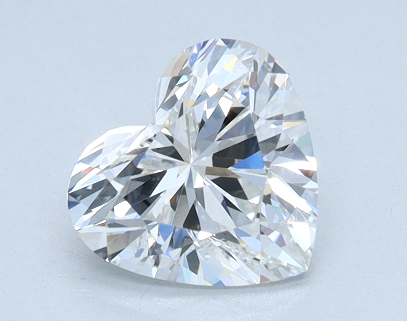 0.93 carat Heart lab grown diamond, F color, VVS2 clarity