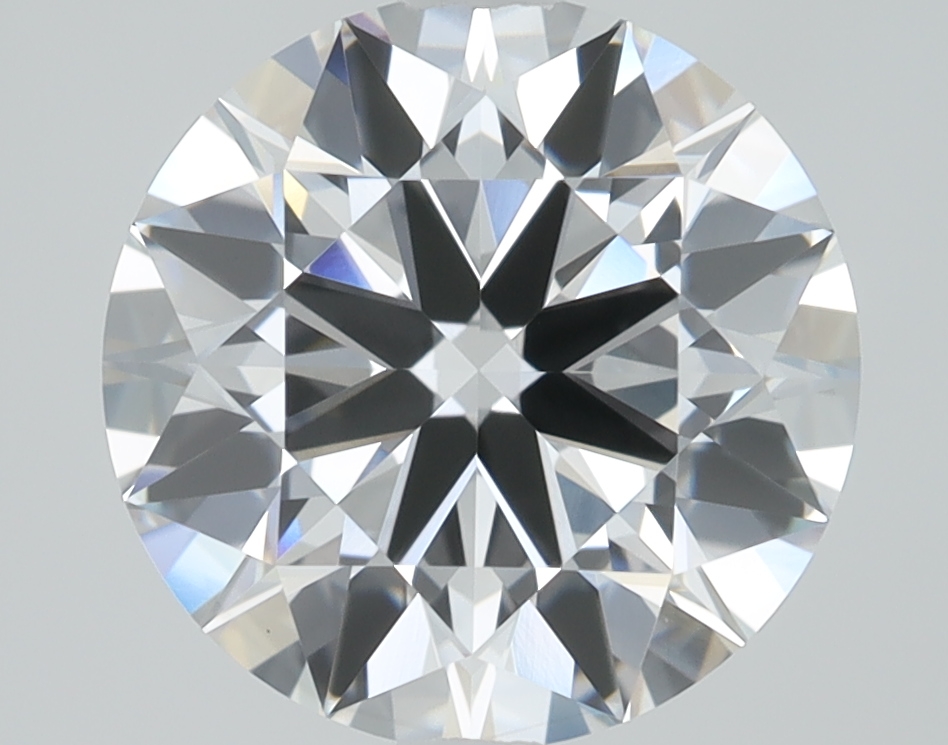 2.05 carat Round lab grown diamond, D color, VVS1 clarity, Ideal cut