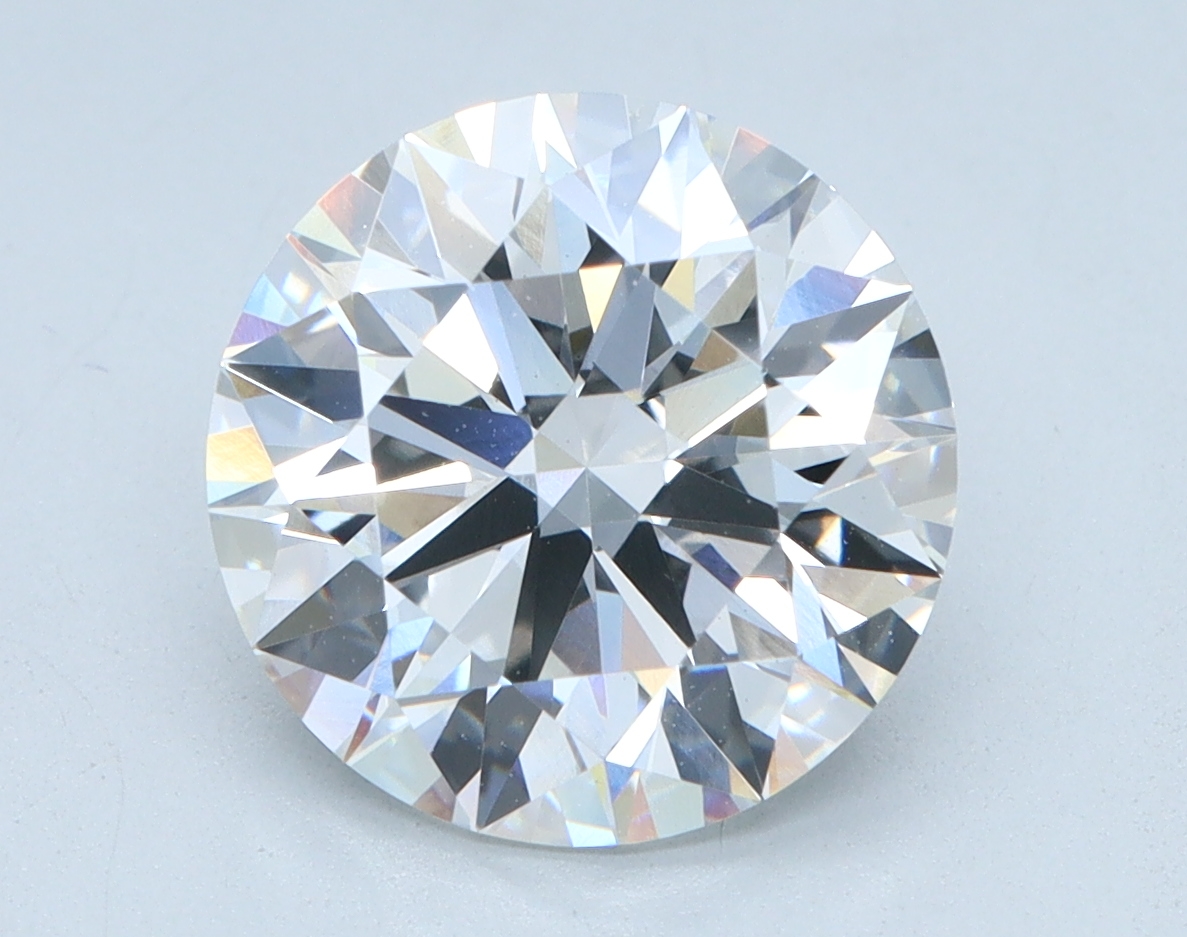 3.07 carat Round lab grown diamond, E color, VS1 clarity, Ideal cut