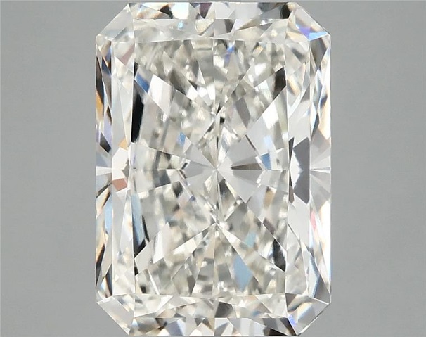 5.06 carat Radiant lab grown diamond, G color, VVS2 clarity
