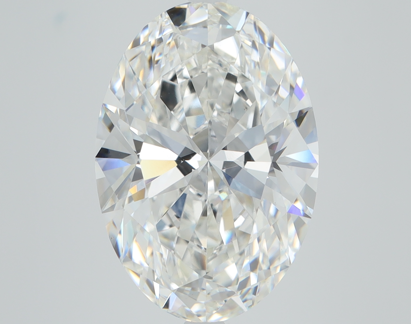 5.1 carat Oval lab grown diamond, F color, VVS2 clarity