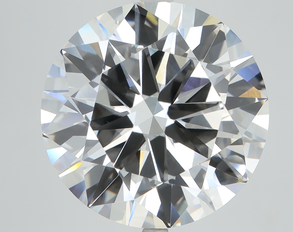 6.0 carat Round lab grown diamond, E color, VVS2 clarity, Excellent cut