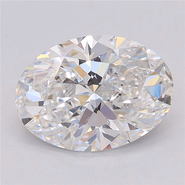 7.09 carat Oval lab grown diamond, E color, VVS2 clarity