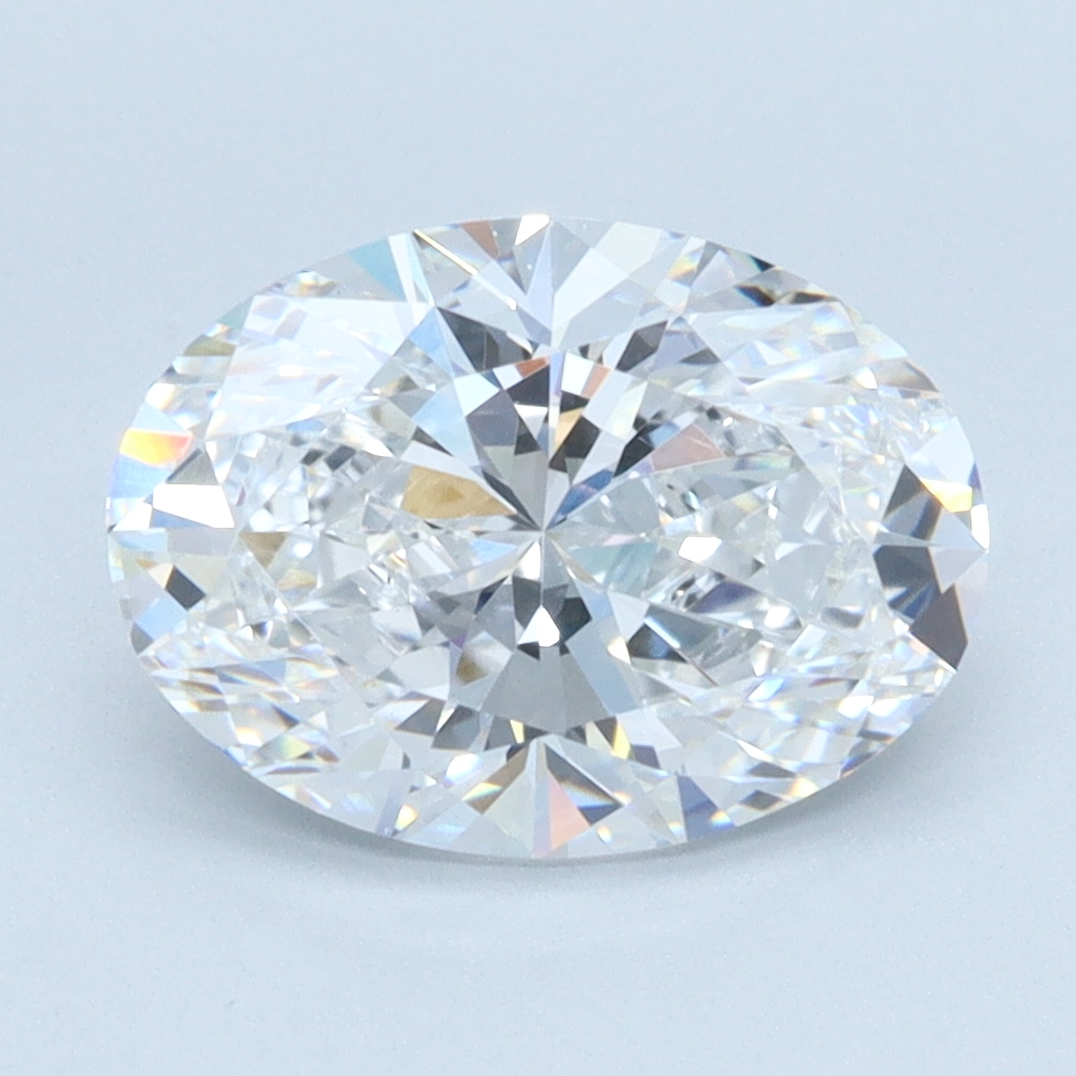 3.51 carat Oval lab grown diamond, D color, VS1 clarity
