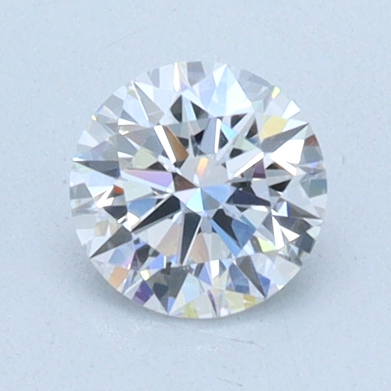 0.39 carat Round lab grown diamond, D color, VVS2 clarity, Ideal cut
