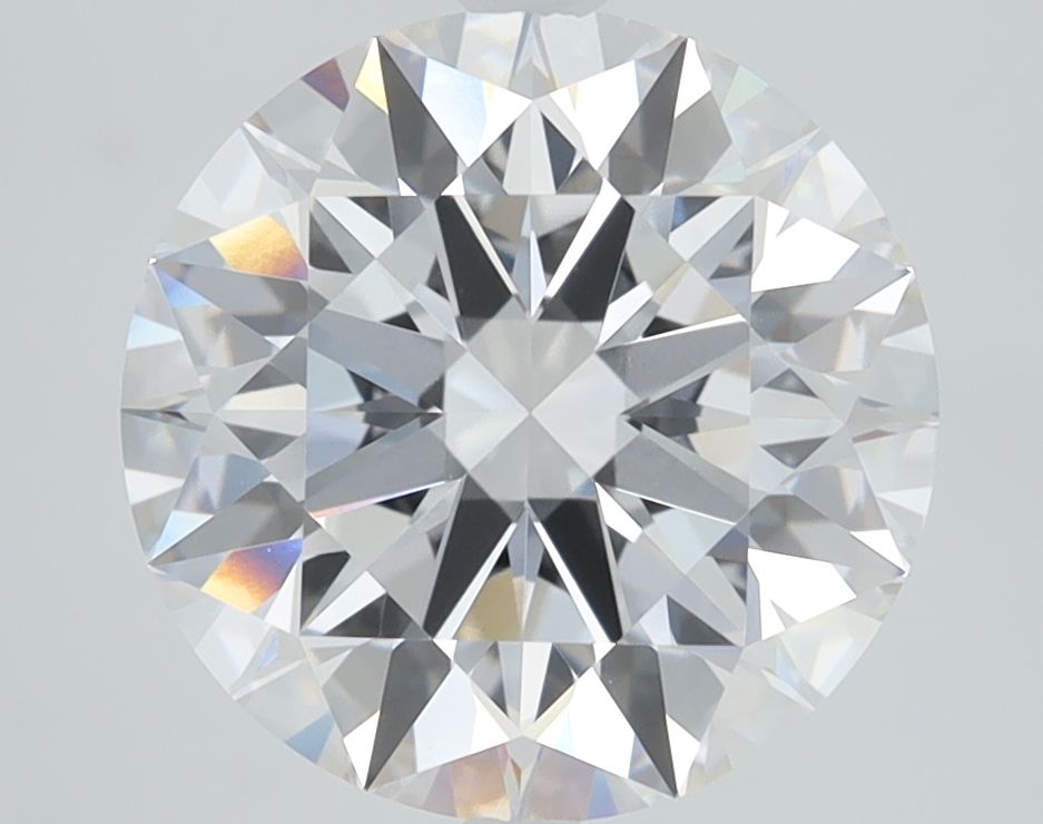 3.21 carat Round lab grown diamond, E color, VVS2 clarity, Ideal cut