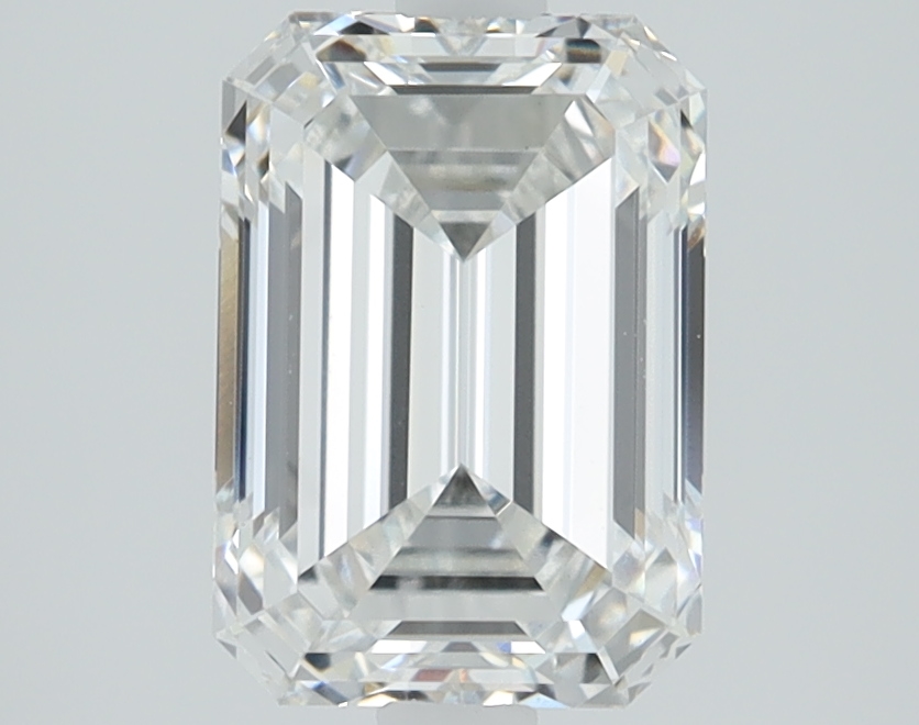2.1 carat Emerald lab grown diamond, D color, VVS2 clarity