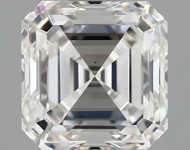 1.53 carat Asscher lab grown diamond, F color, VS1 clarity