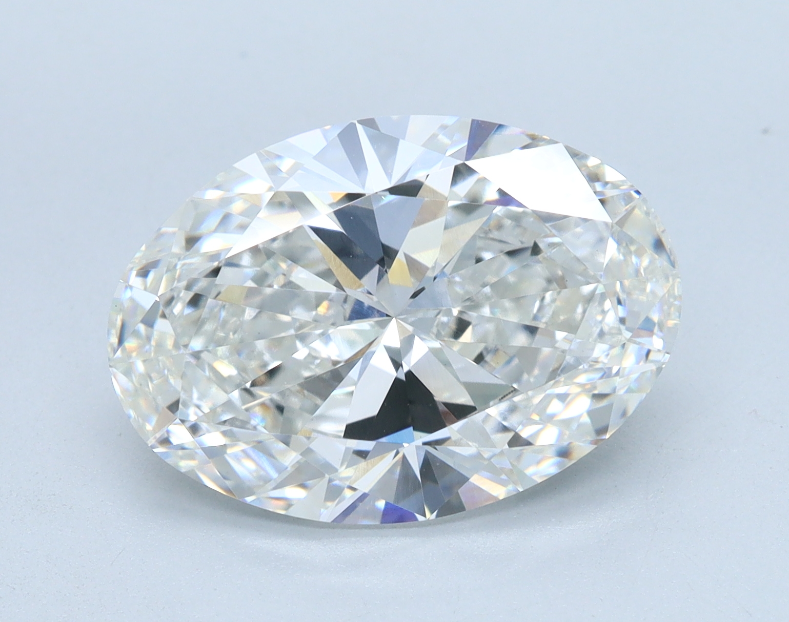 6.05 carat Oval lab grown diamond, F color, VVS2 clarity