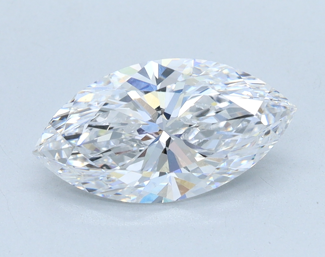 1.6 carat Marquise lab grown diamond, D color, VVS2 clarity