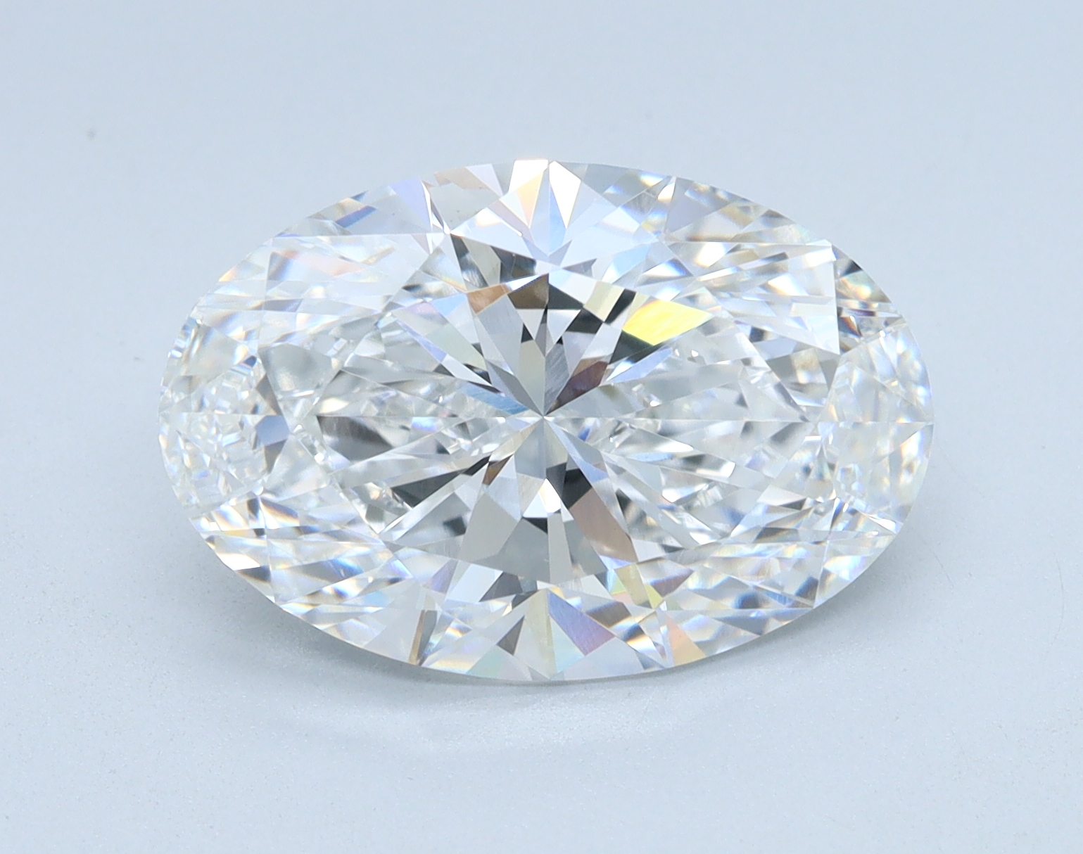 5.06 carat Oval lab grown diamond, E color, VVS2 clarity