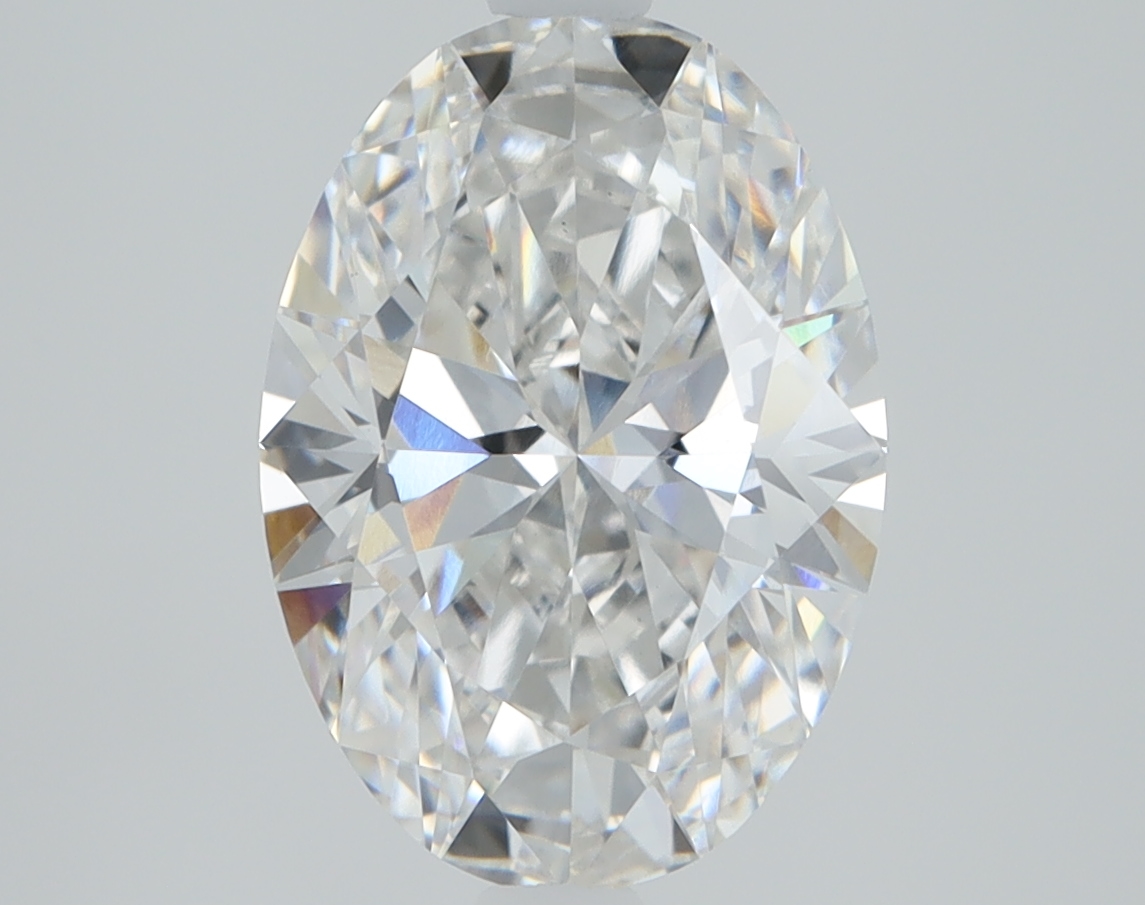 3.02 carat Oval lab grown diamond, D color, VVS2 clarity