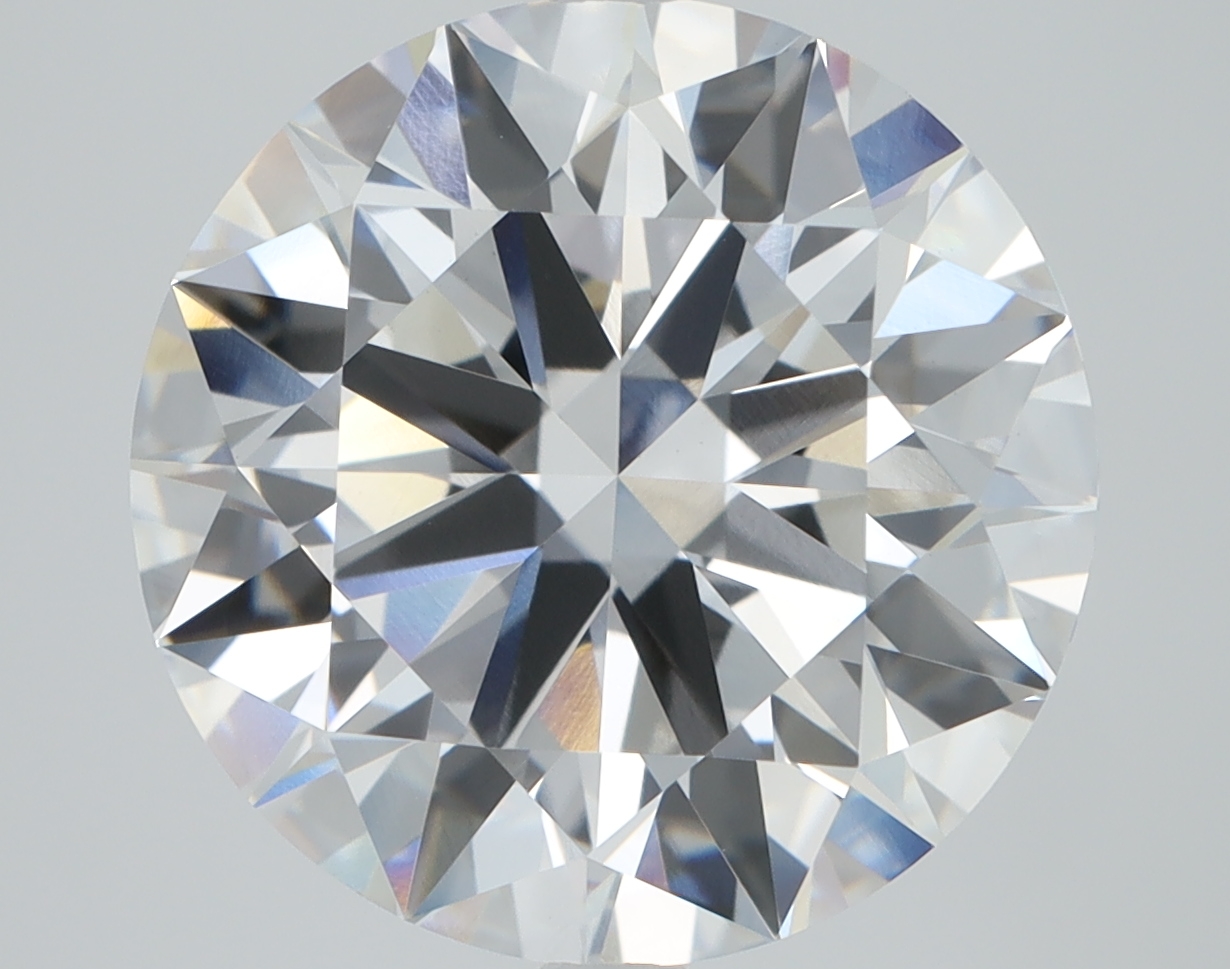 3.69 carat Round lab grown diamond, E color, VVS2 clarity, Excellent cut