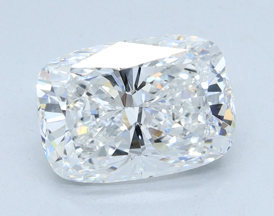 1.57 carat Cushion lab grown diamond, D color, VVS2 clarity