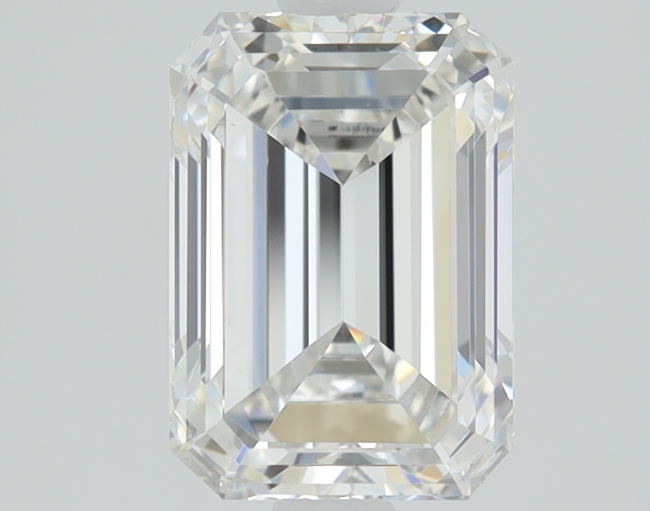1.38 carat Emerald lab grown diamond, F color, VS1 clarity