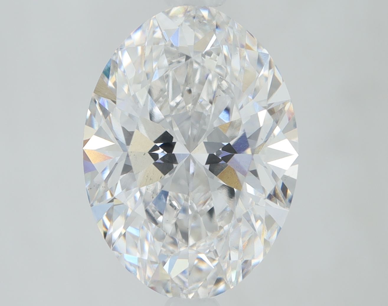 1.43 carat Oval lab grown diamond, D color, VVS2 clarity