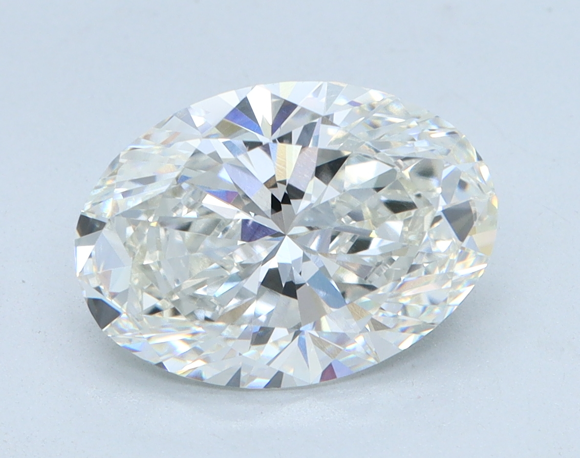 2.51 carat Oval lab grown diamond, G color, VVS2 clarity