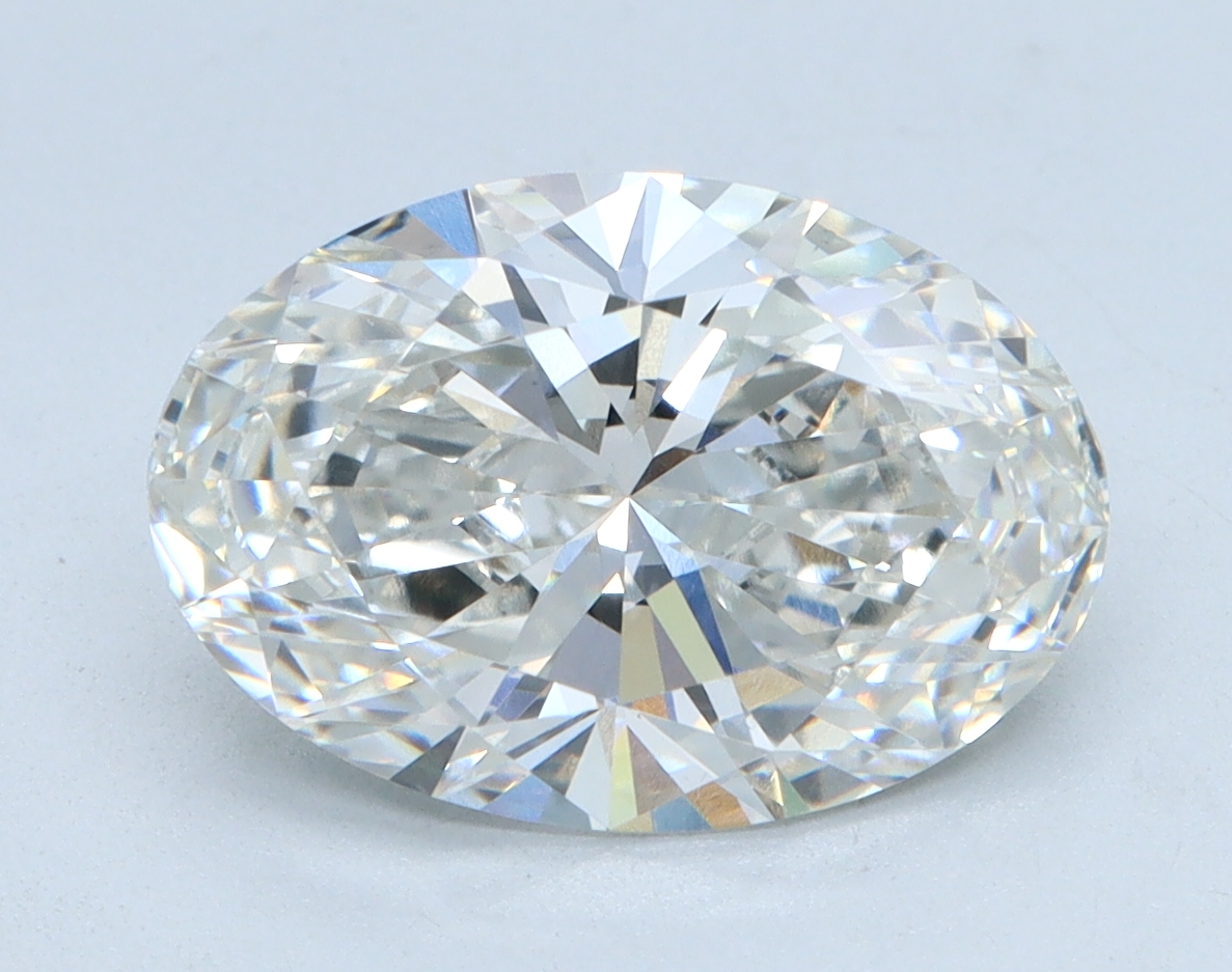 2.7 carat Oval lab grown diamond, G color, VS1 clarity