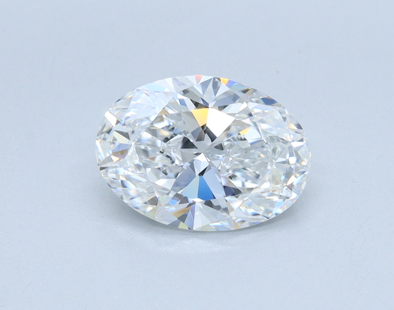 1.23 carat Oval lab grown diamond, D color, VVS1 clarity
