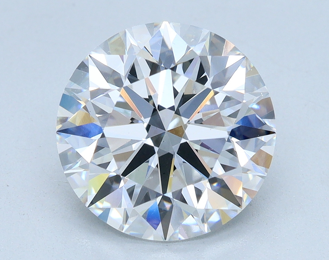 3.01 carat Round lab grown diamond, D color, VS2 clarity, Excellent cut