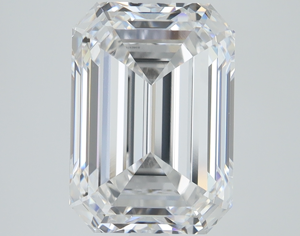 2.03 carat Emerald lab grown diamond, D color, VS1 clarity