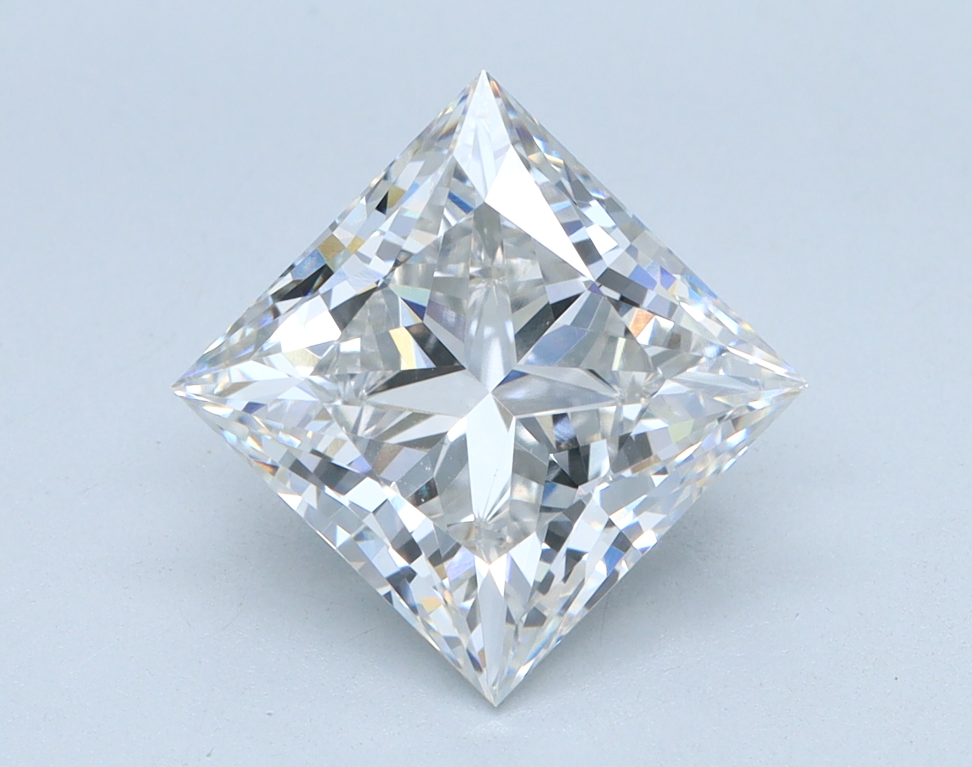 3.08 carat Princess lab grown diamond, F color, VS1 clarity