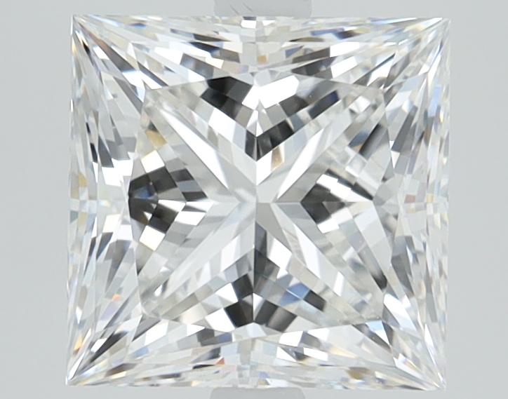 2.53 carat Princess lab grown diamond, E color, VVS2 clarity