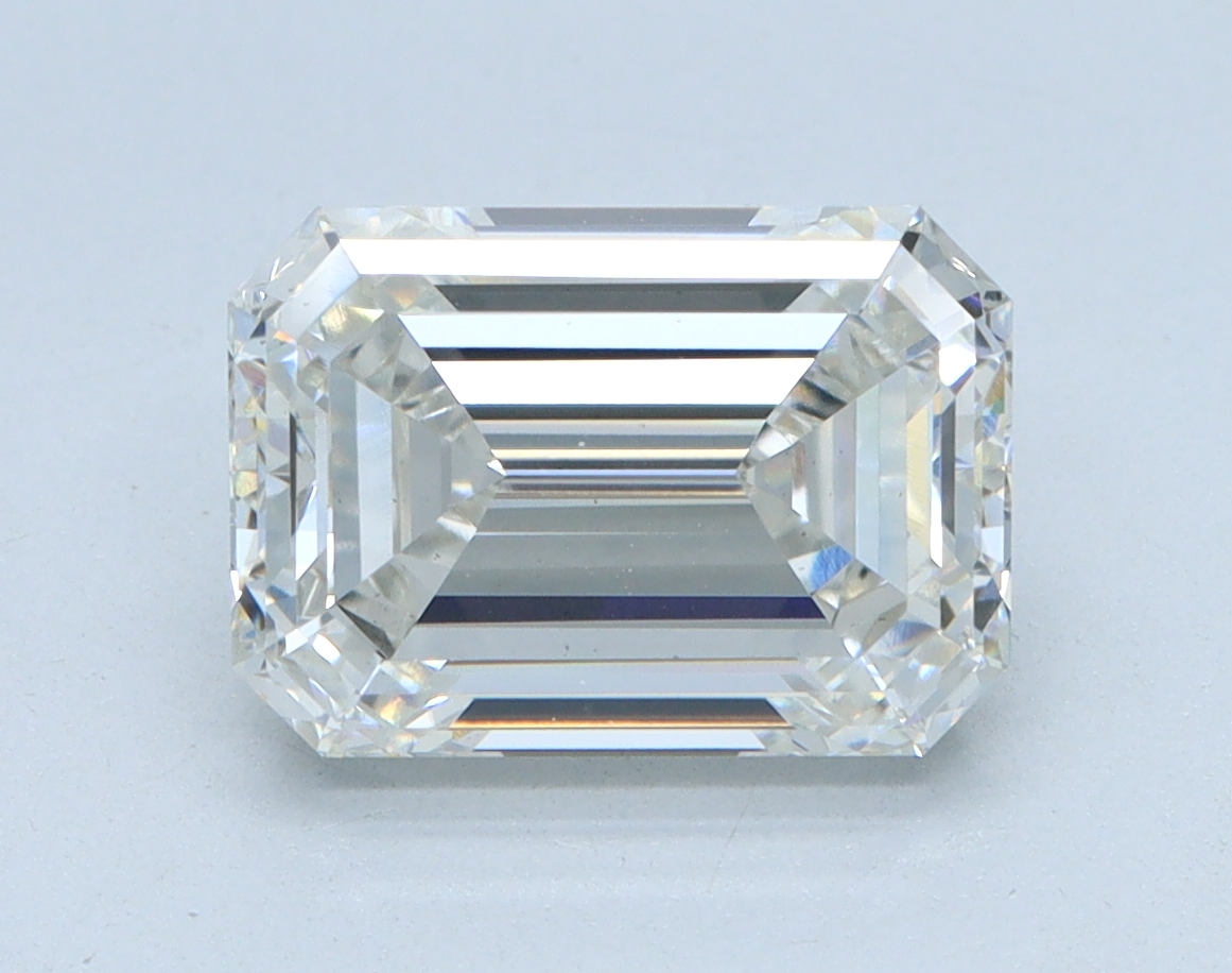 2.57 carat Emerald lab grown diamond, G color, VS1 clarity