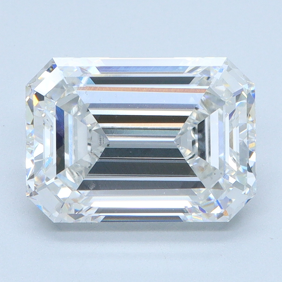 2.36 carat Emerald lab grown diamond, F color, VS1 clarity