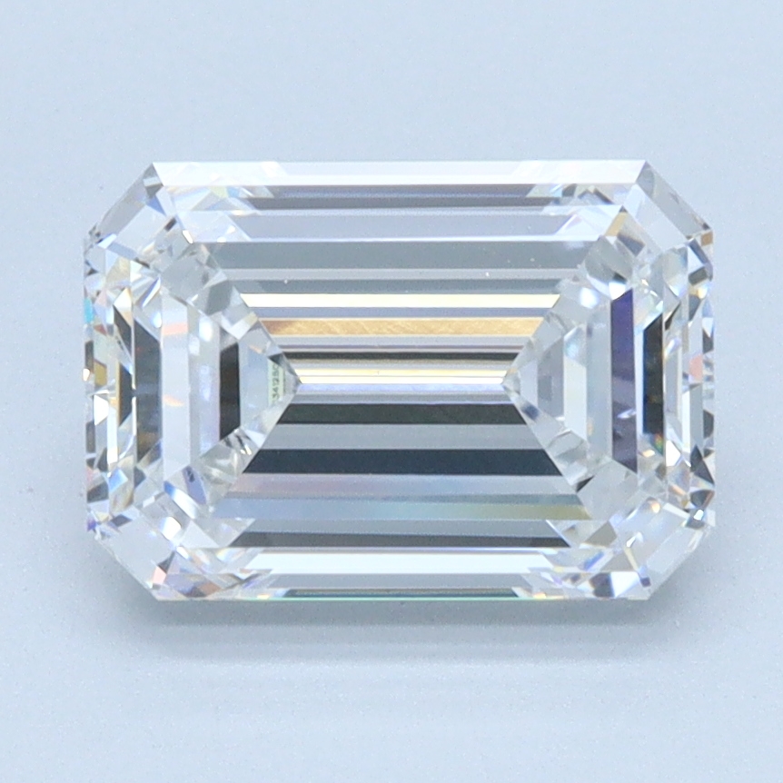 2.71 carat Emerald lab grown diamond, D color, VVS2 clarity
